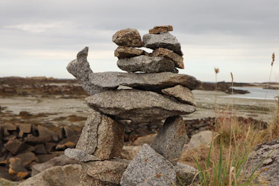 a pile of rocks stacked on top of each other