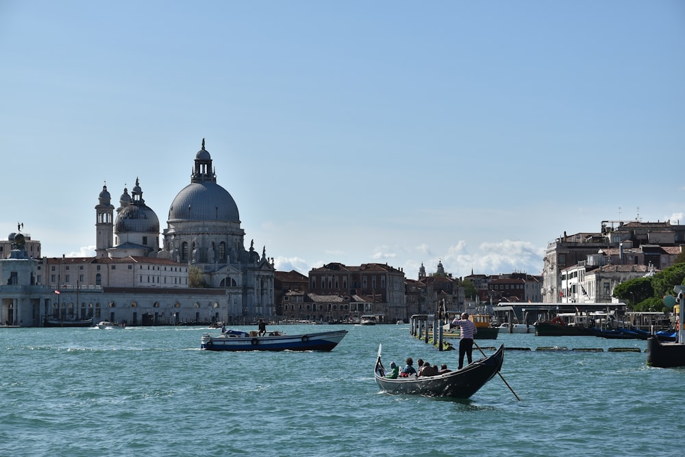 a couple of boats that are in the water