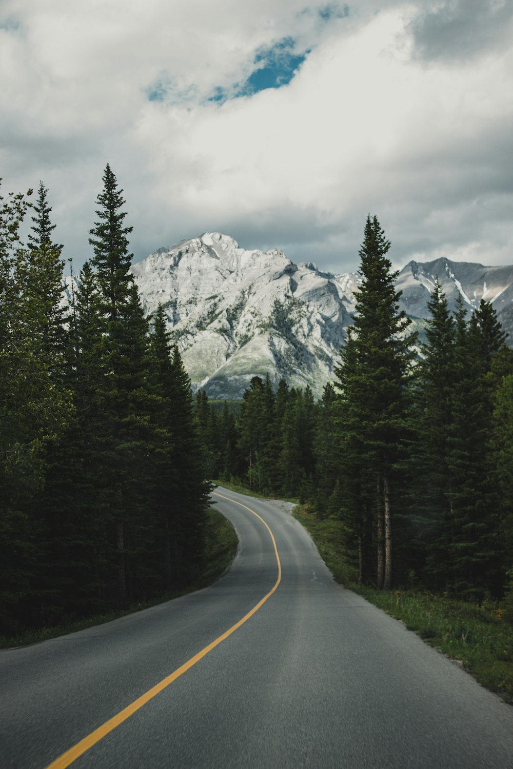 a close up of a country road