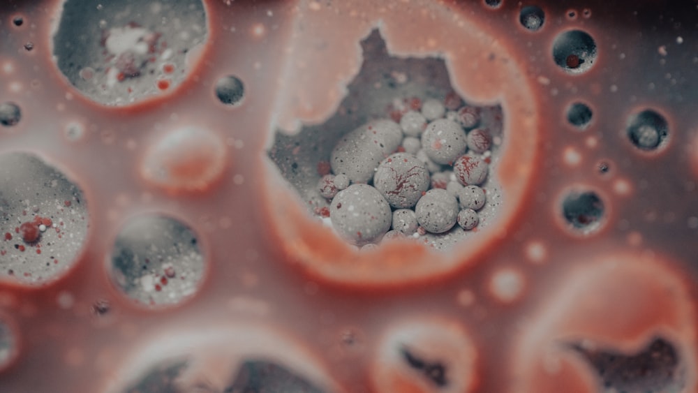 a close up of a blood vessel filled with blood