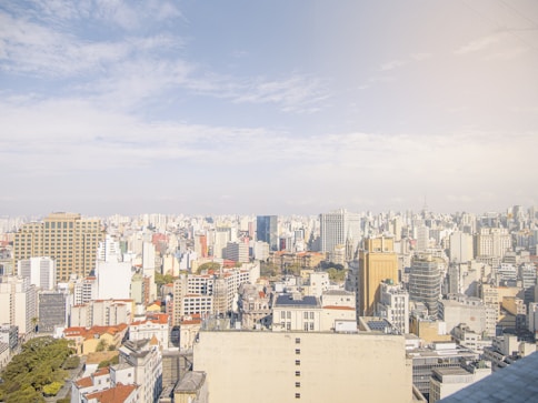 a view of a city from the top of a building