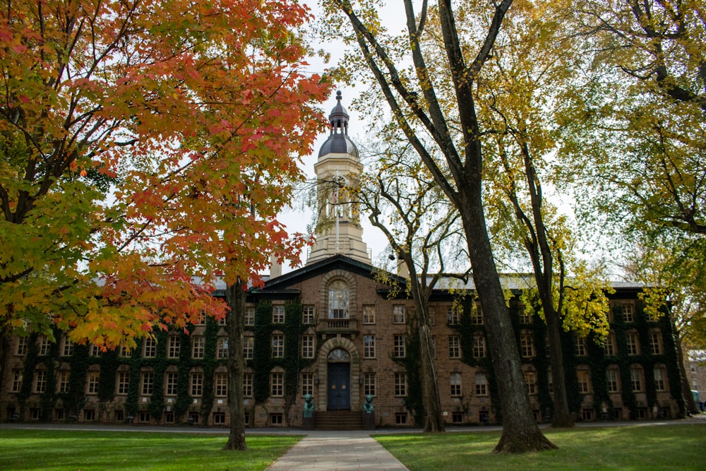 a large building with a clock tower on top of it