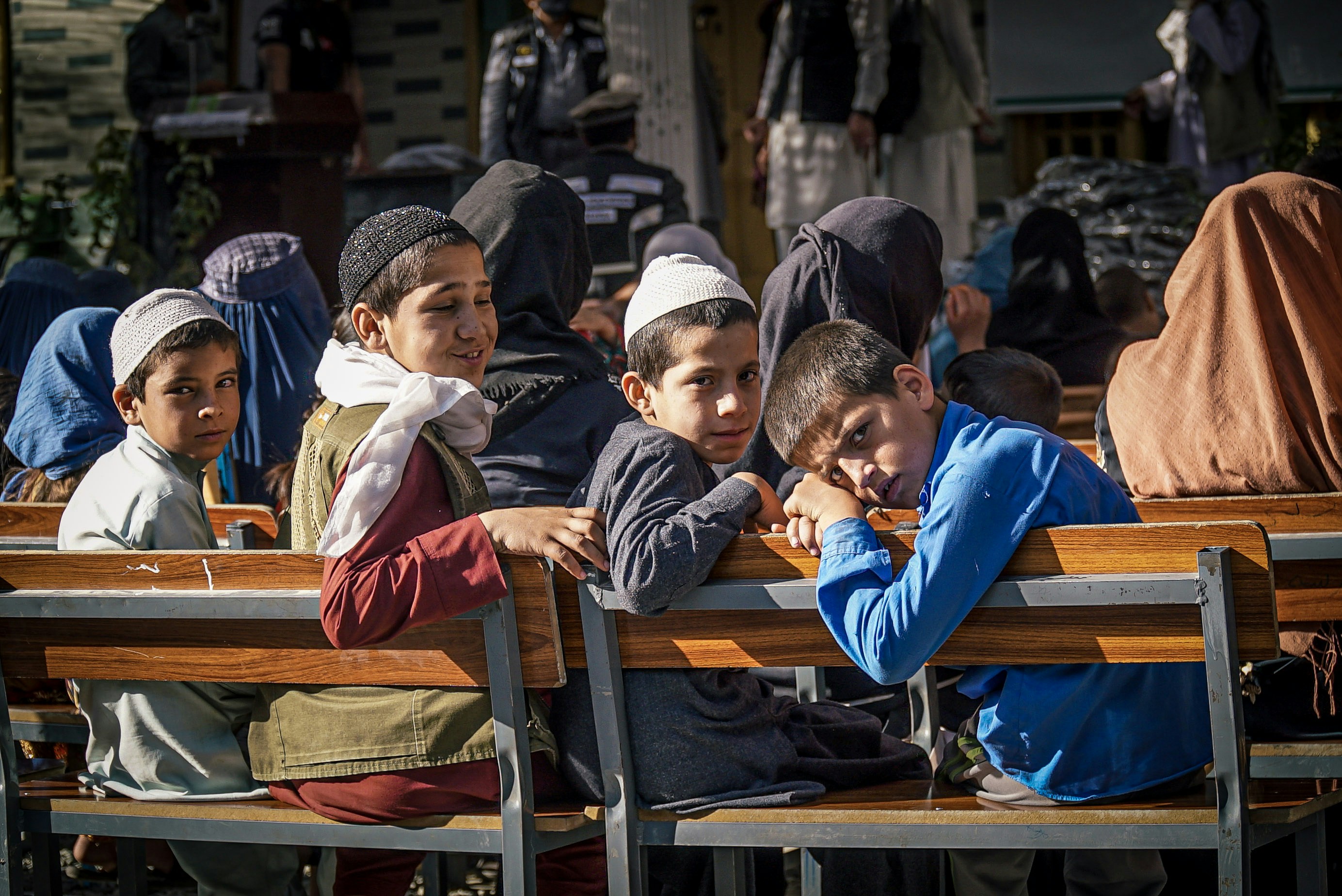 Enfants d'Afghanistan.