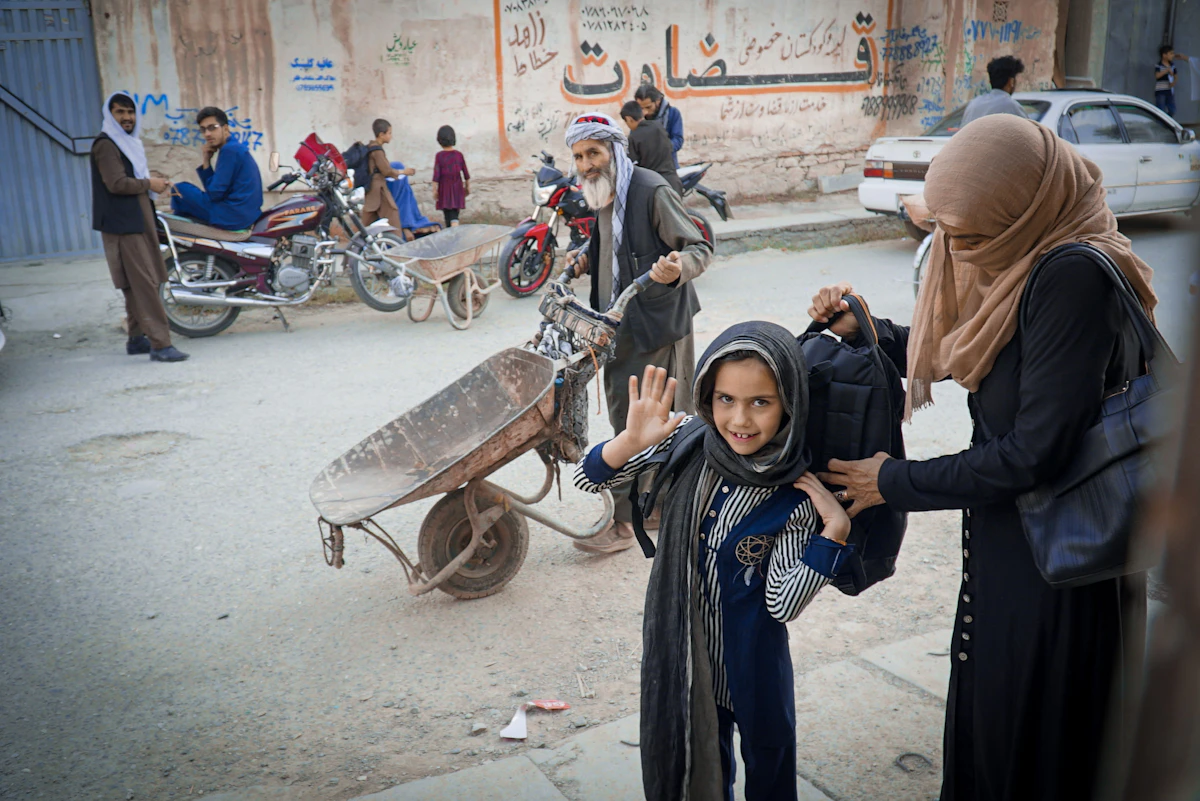 Noble Connection emergency food distribution — Afghan families receiving aid
