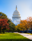 a view of the capitol building from across the street