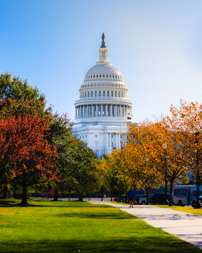 a view of the capitol building from across the street