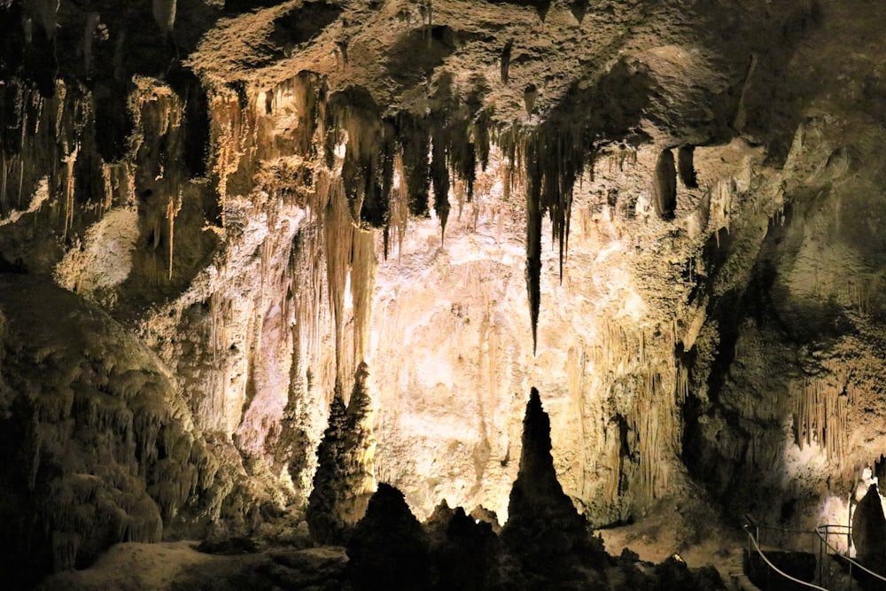 a cave filled with lots of cave like formations