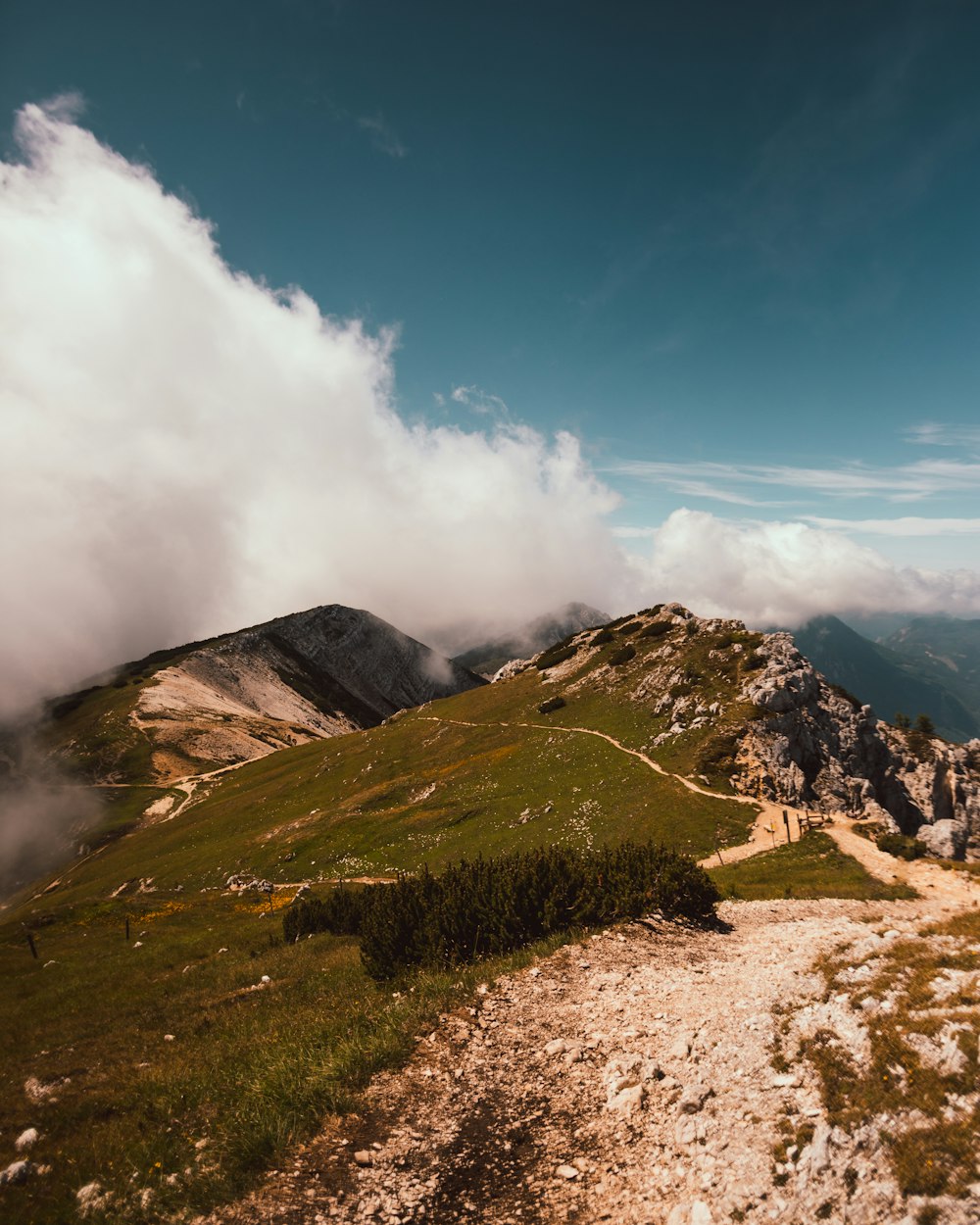 a path leading to the top of a mountain