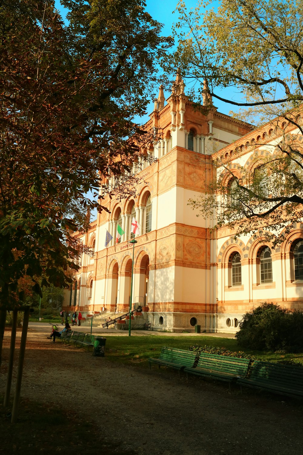 a large building with a clock tower on top of it