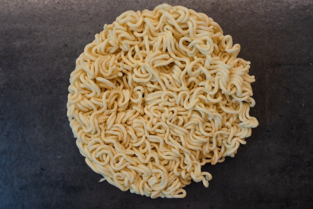 a bowl of ramen noodles on a table