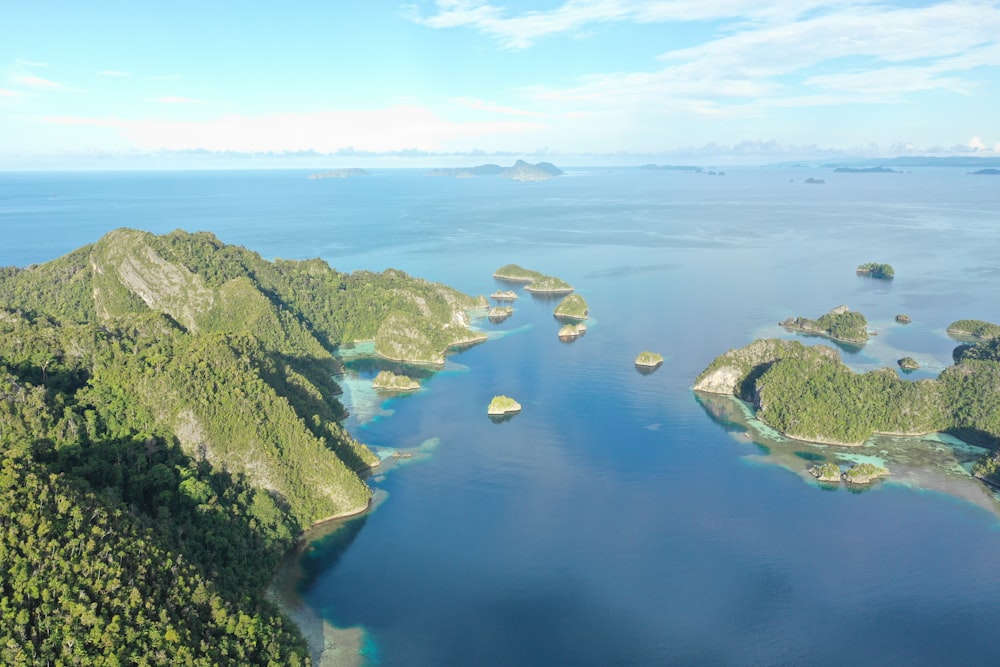 a large body of water surrounded by mountains