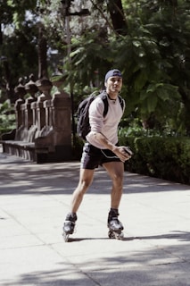 Health Vibes - rollerblading is great activity out in nature for mind & body health
