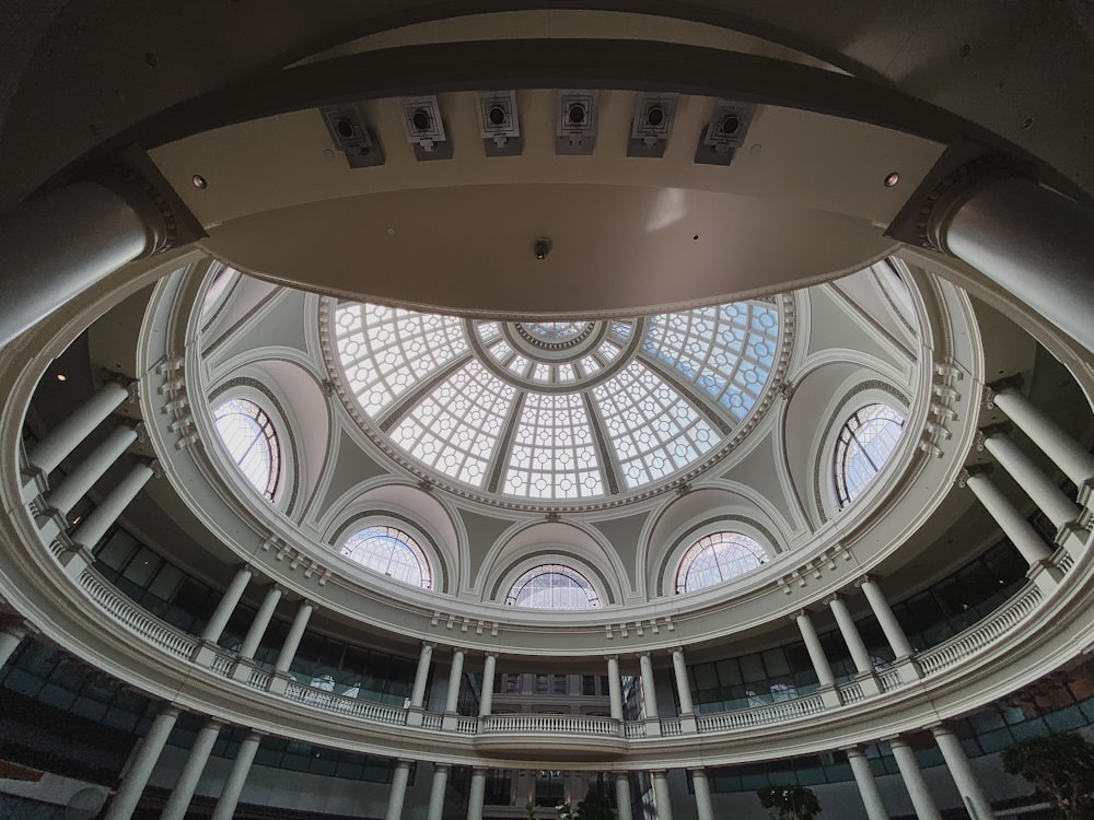 a domed ceiling in a large building