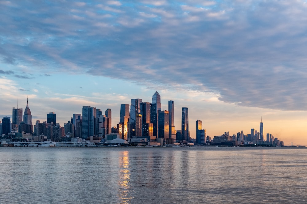 a view of a city from across the water