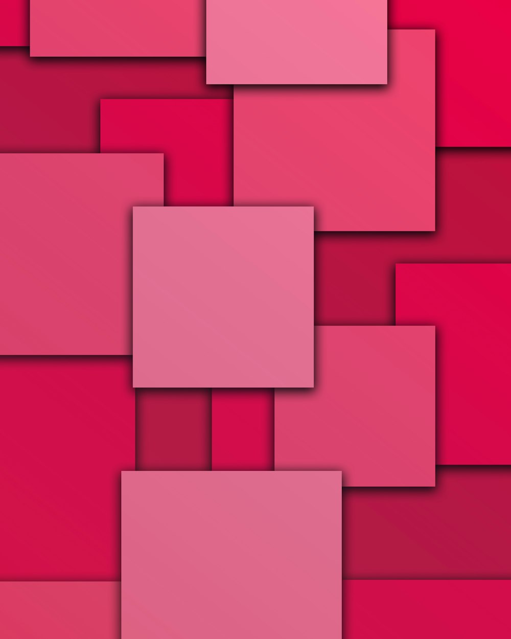 a red and pink background with squares