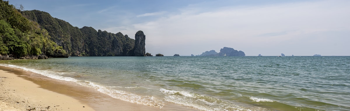 Klong Muang Krabi — a wide flat beach on the northern Krabi coast with calm turquoise water, the quiet resort-focused alternative to Ao Nang