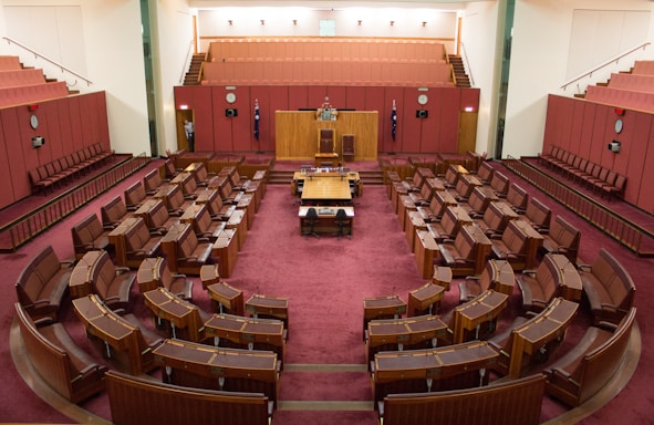 a large room filled with lots of wooden furniture