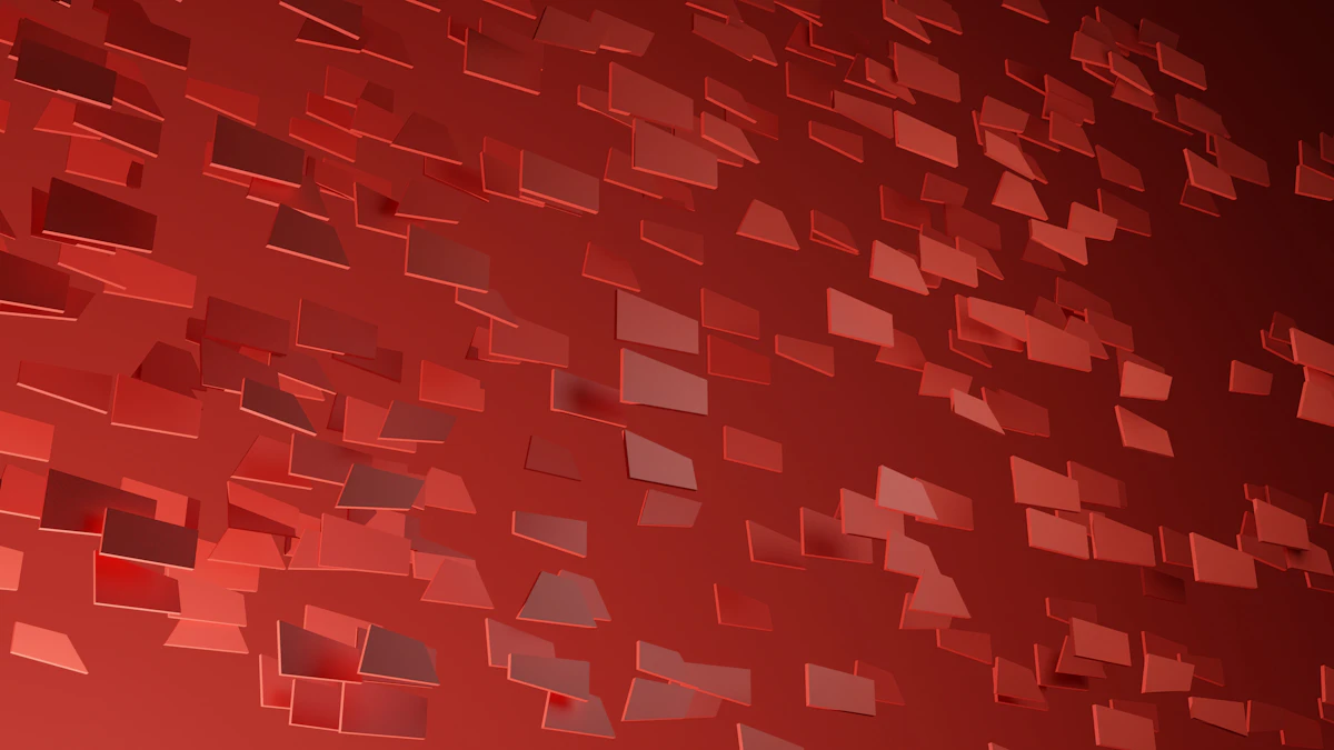 Representación abstracta de la función de un firewall: una barrera digital que filtra y bloquea amenazas (en rojo).