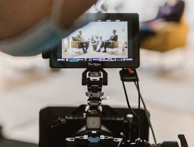 a video camera is being used to record a video