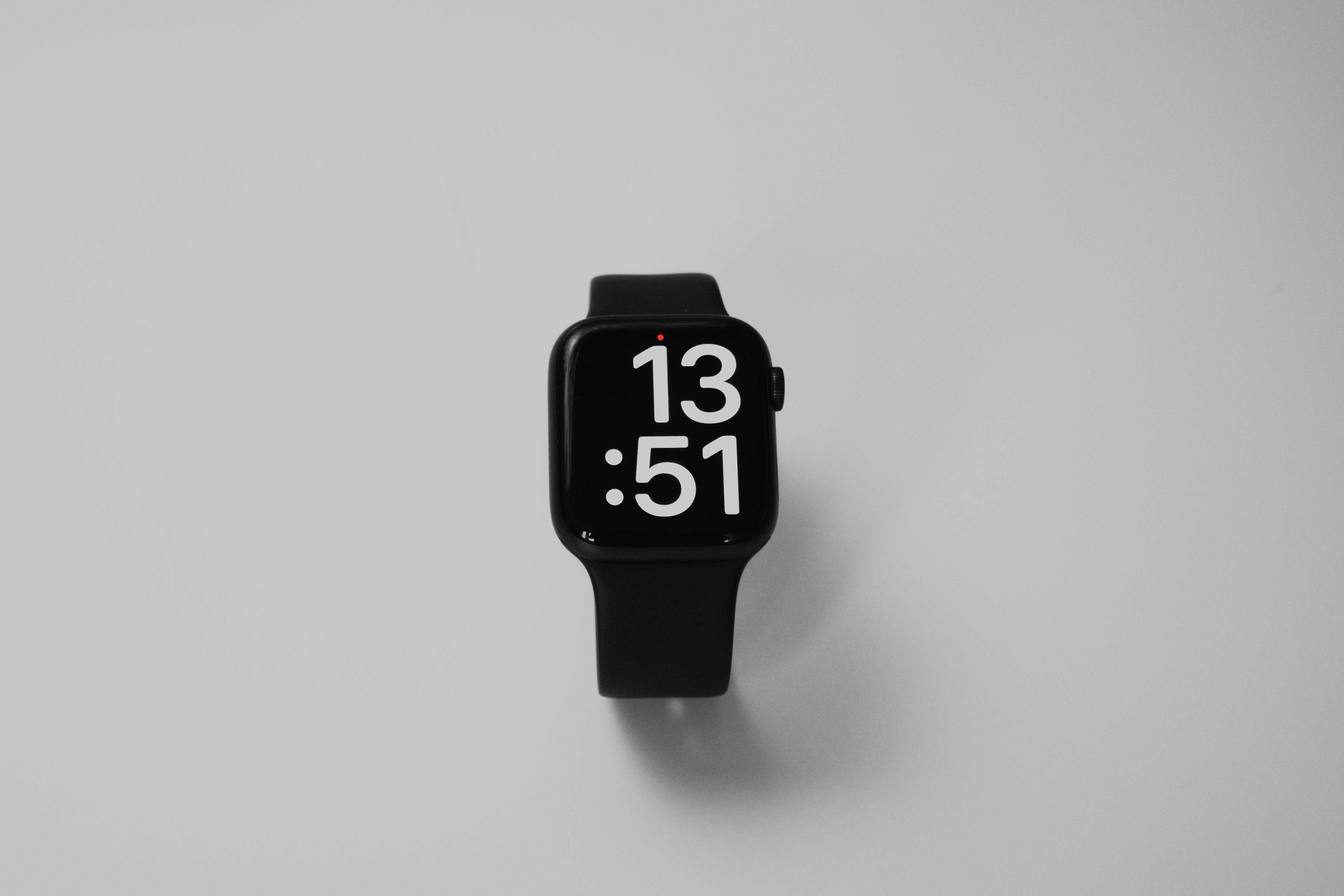 an apple watch with the time displayed on it