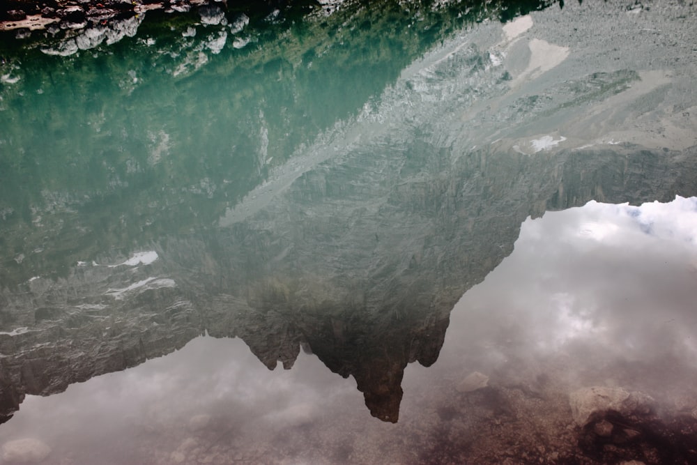 a large body of water surrounded by mountains