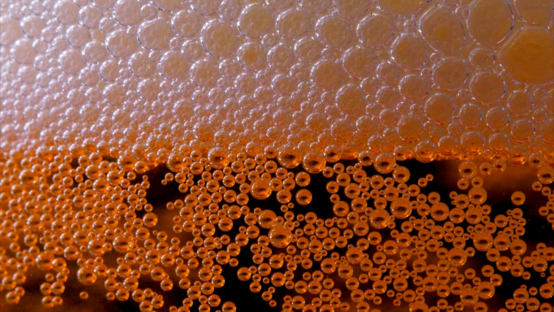 a close up of bubbles on a glass