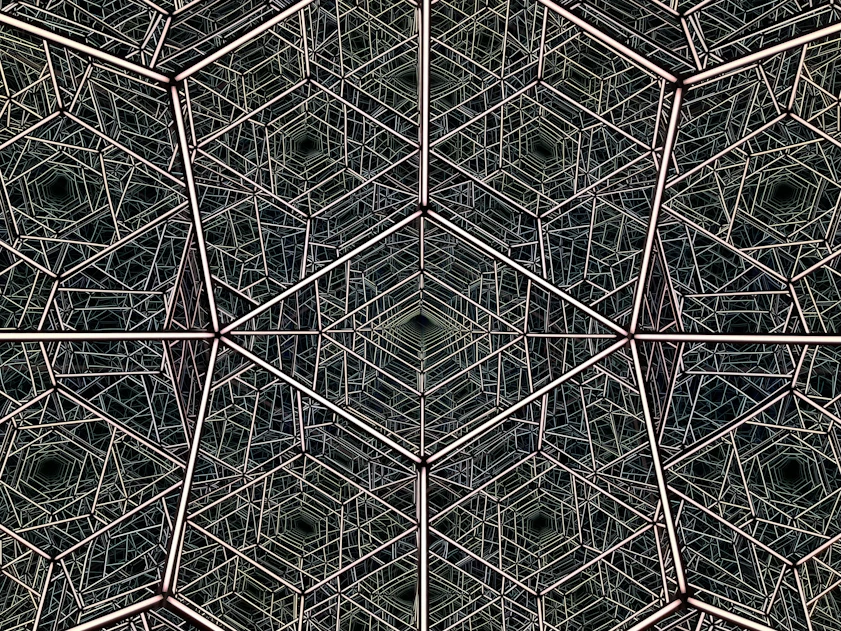 a black and white photo of a pattern