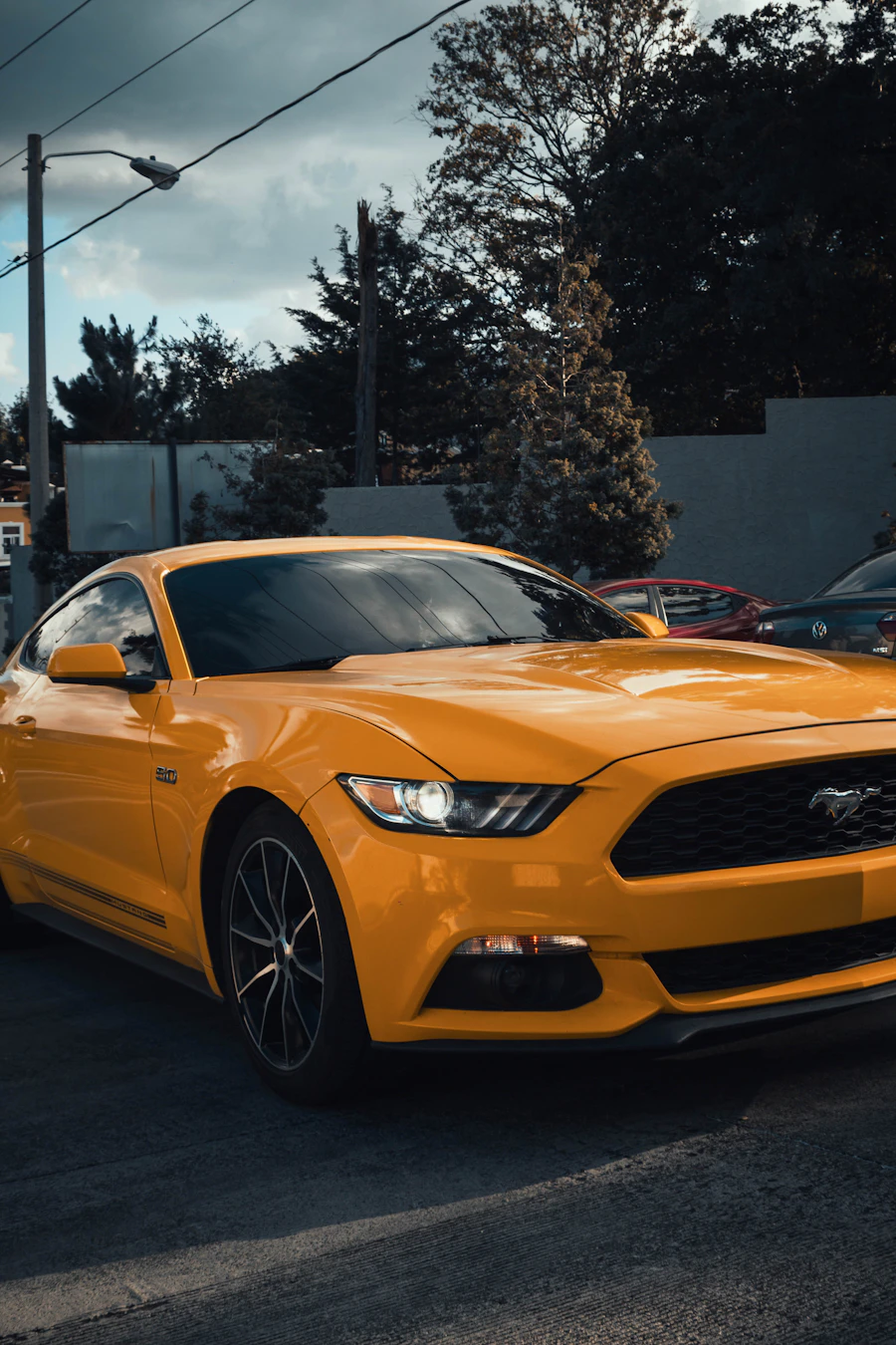 Yellow Ford Mustang GT