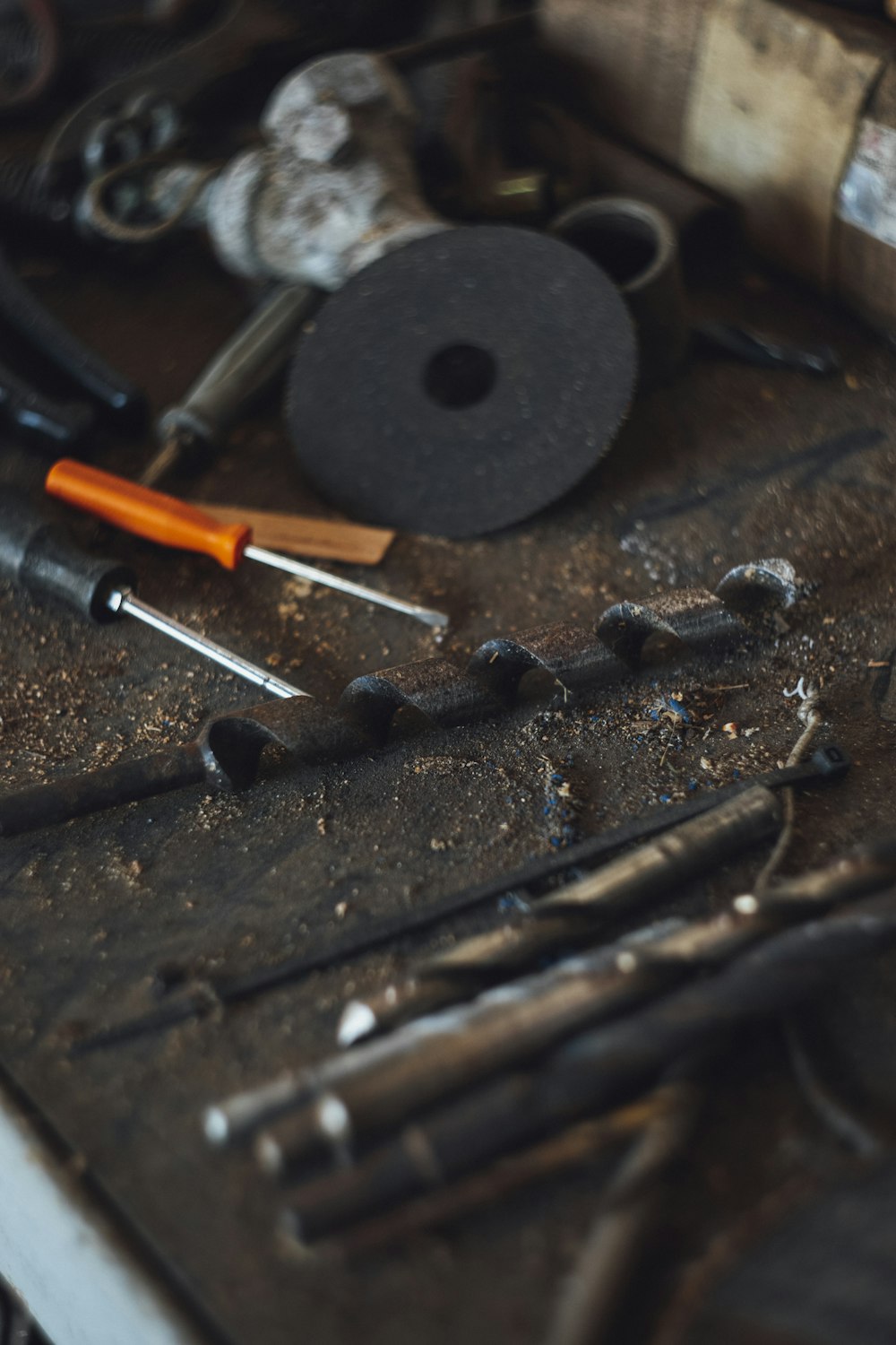 a close up of a knife