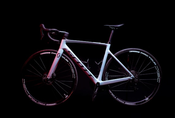 a bike is shown against a black background