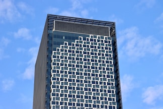 a very tall building with lots of windows