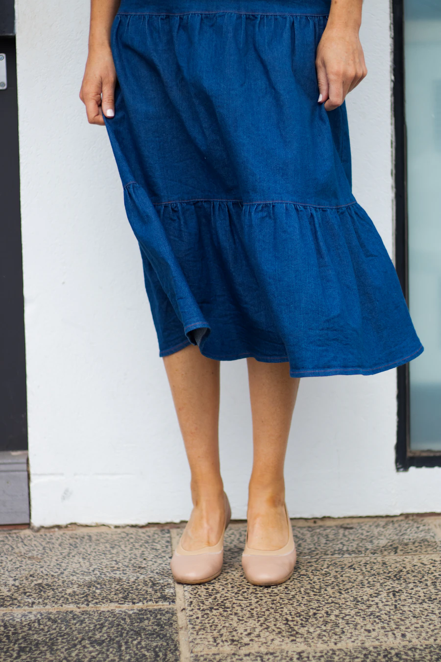 Vestido azul midi