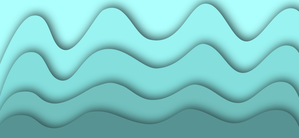 a blue background with wavy shapes