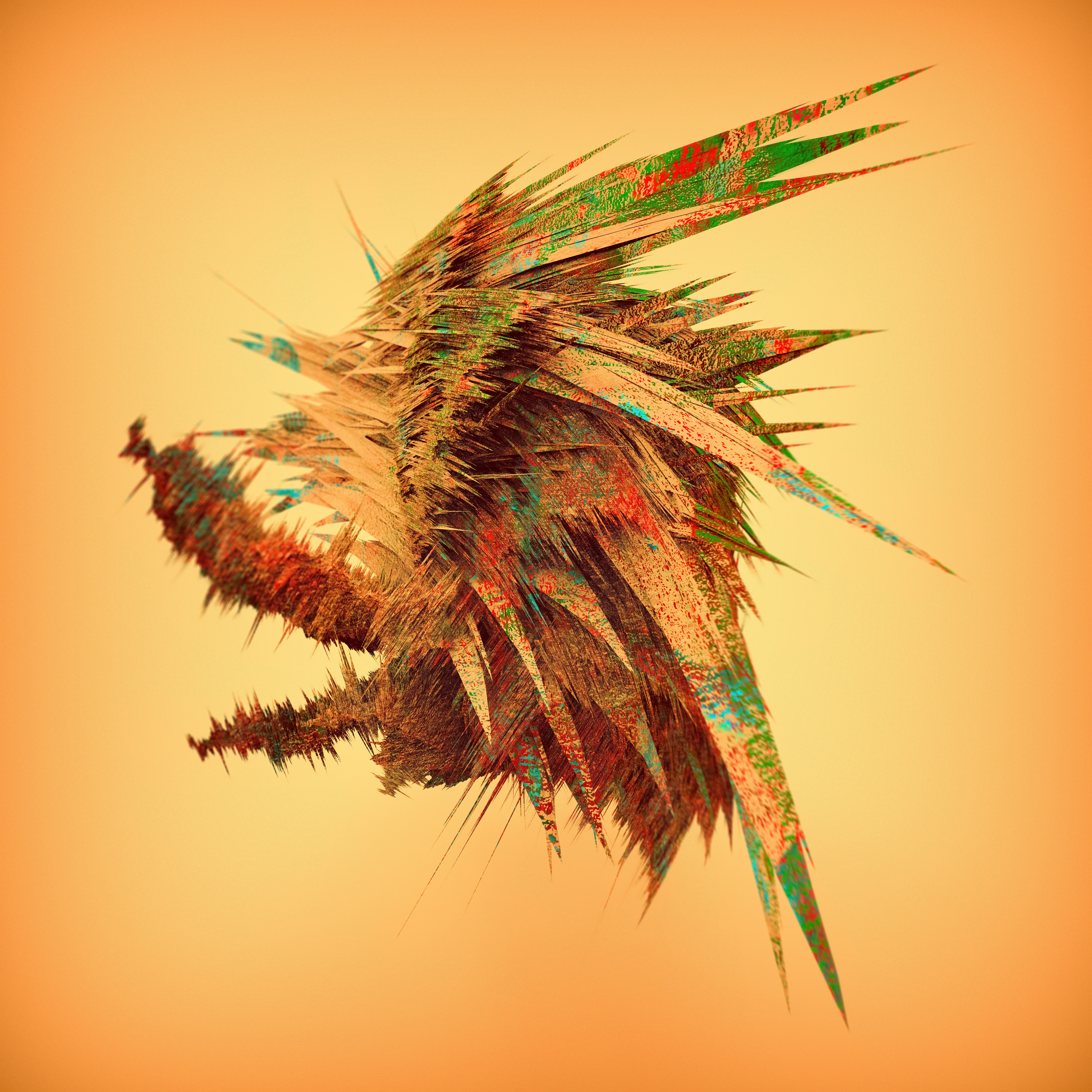 Ein sehr bunter Vogel, der am Himmel fliegt