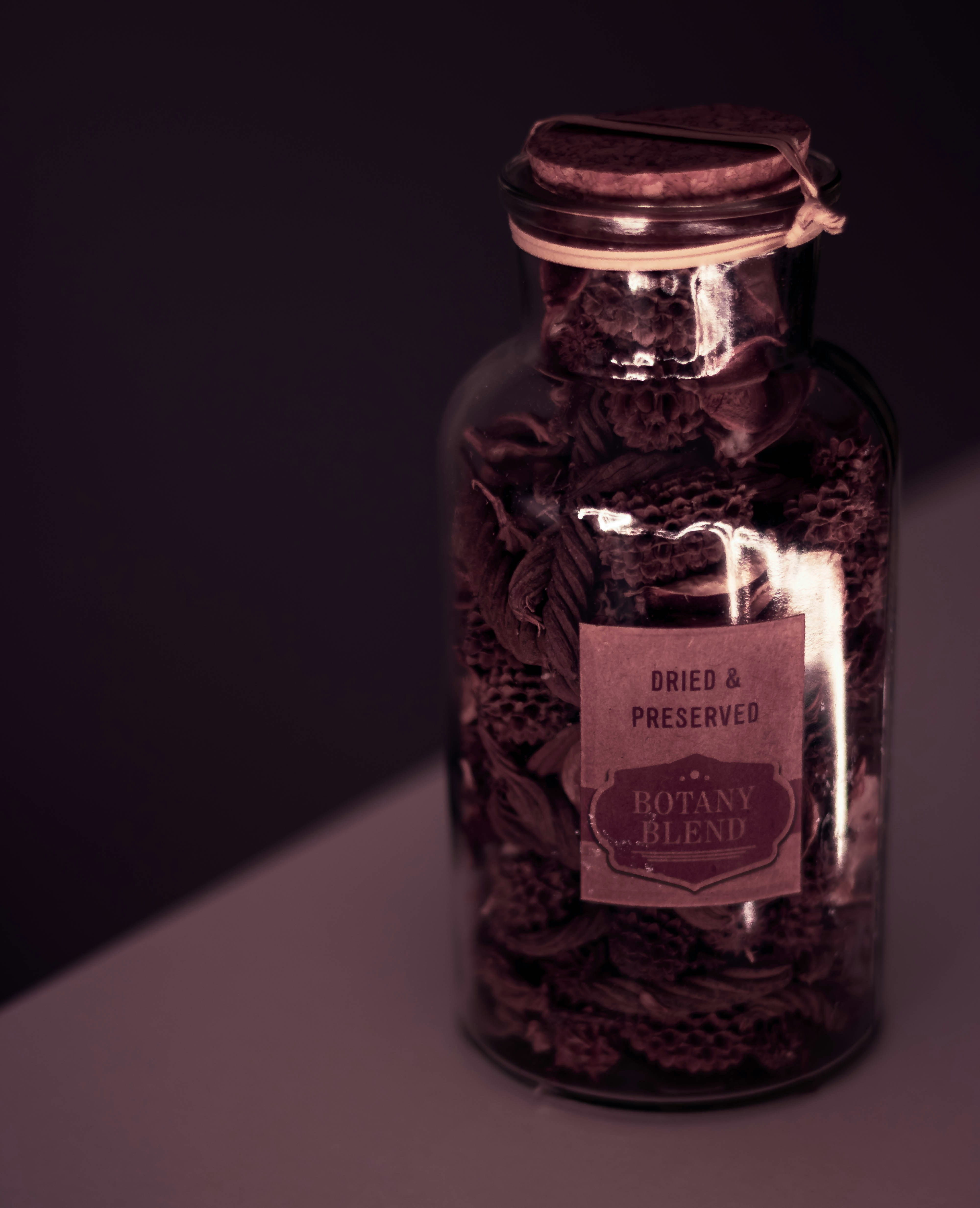 a glass jar filled with lots of chocolate chips