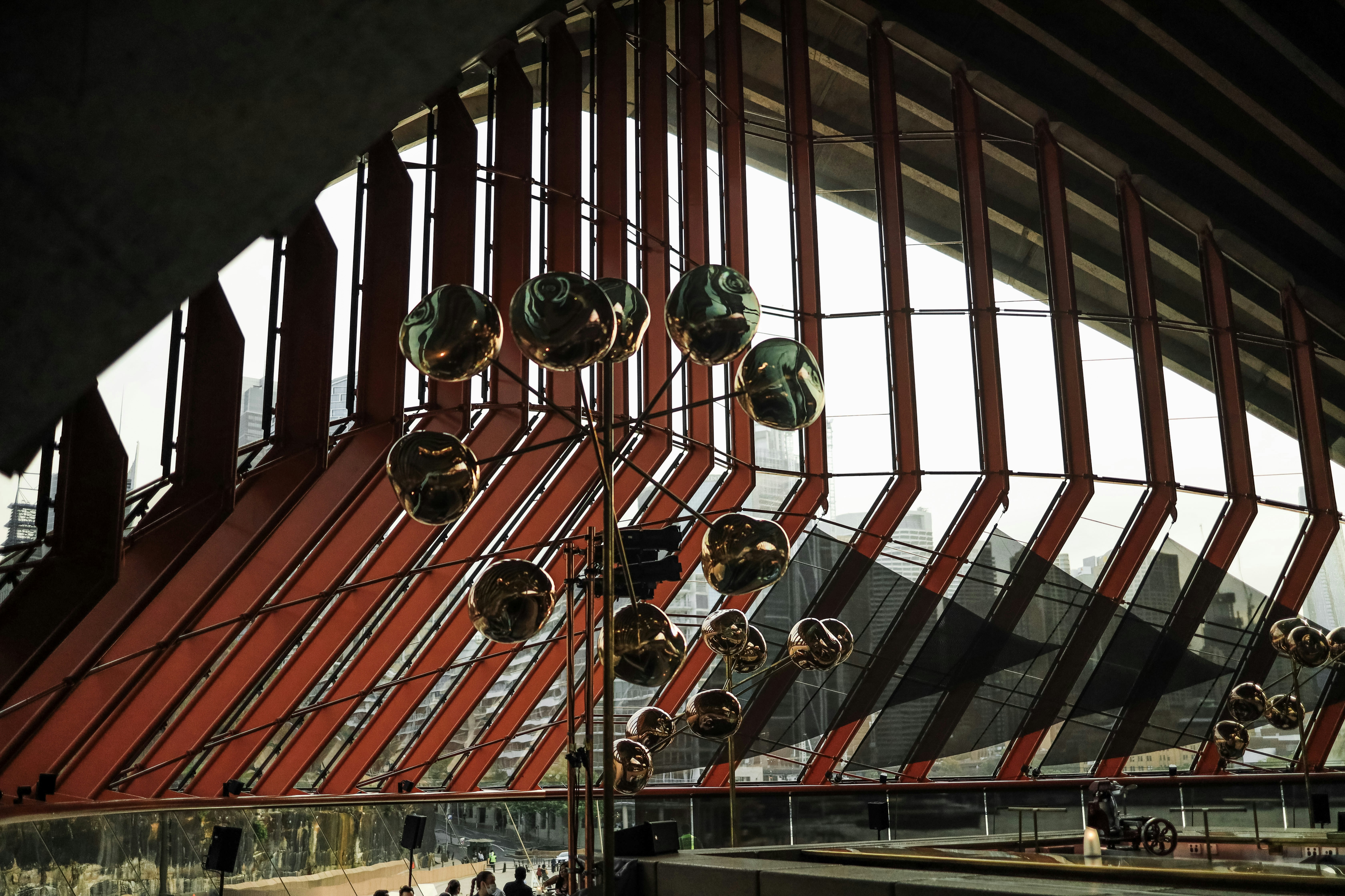 a group of people standing in front of a building