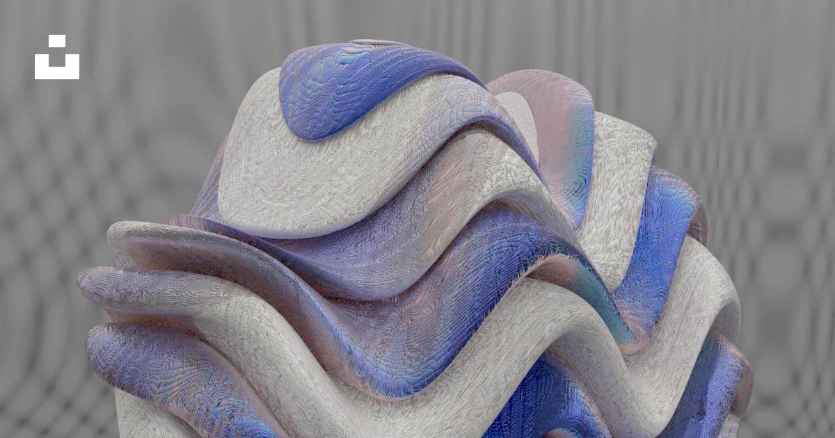 Example Wavy Object A computer generated image of a wavy object photo – Free Cream Image on ...