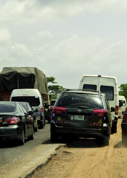 A fleet of vehicles equipped with GPS and dashcams.