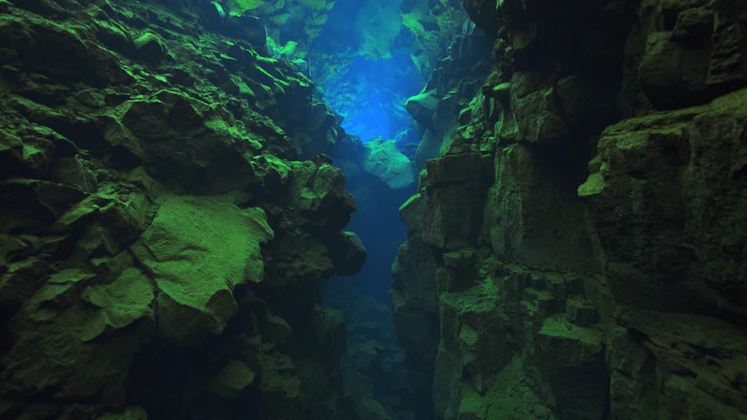 a narrow tunnel in the middle of a mountain
