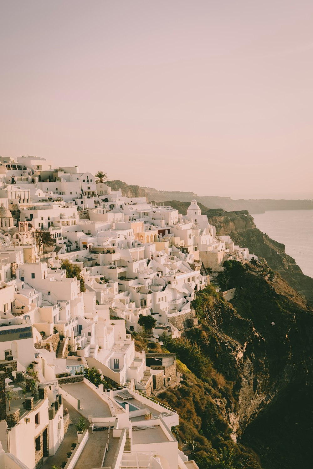 a view of a town on the edge of a cliff