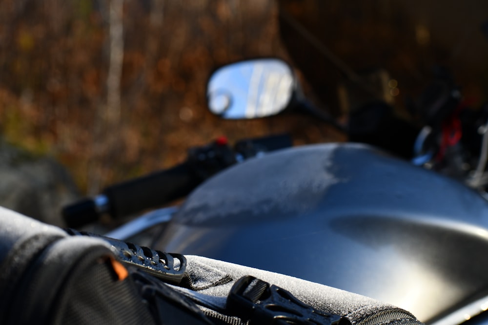 a close up of the handlebars of a motorcycle