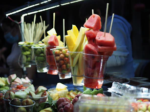 a tray of food on a table