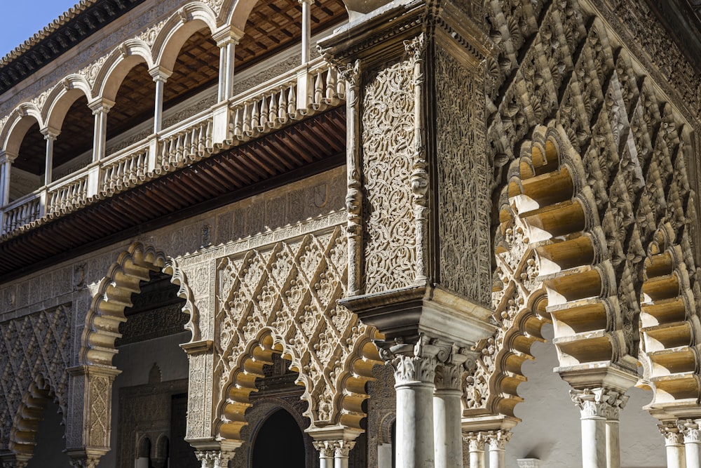 an ornate building with columns and arches