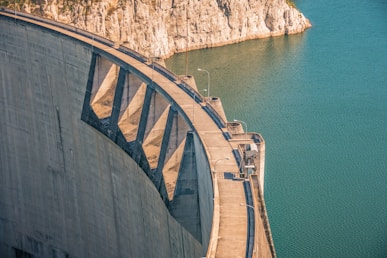 a view of a bridge over a large body of water