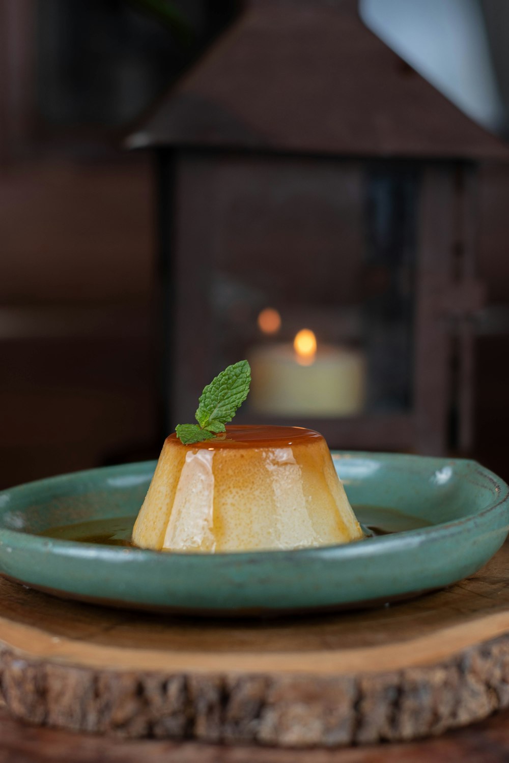 a small dessert on a plate on a table