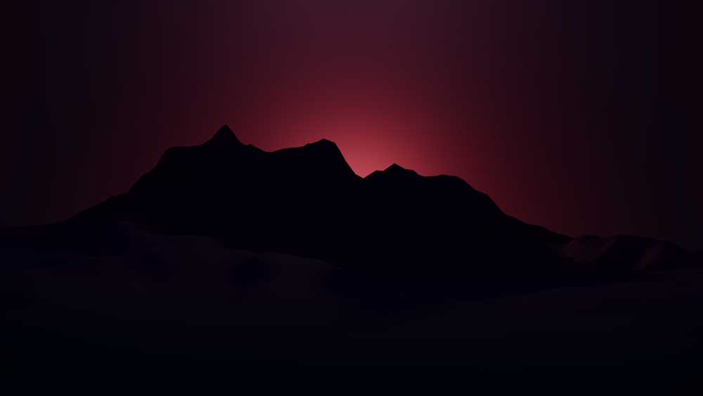 a sunset in the dark