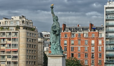 Statue of Liberty Paris - From Pont de Grenelle, France