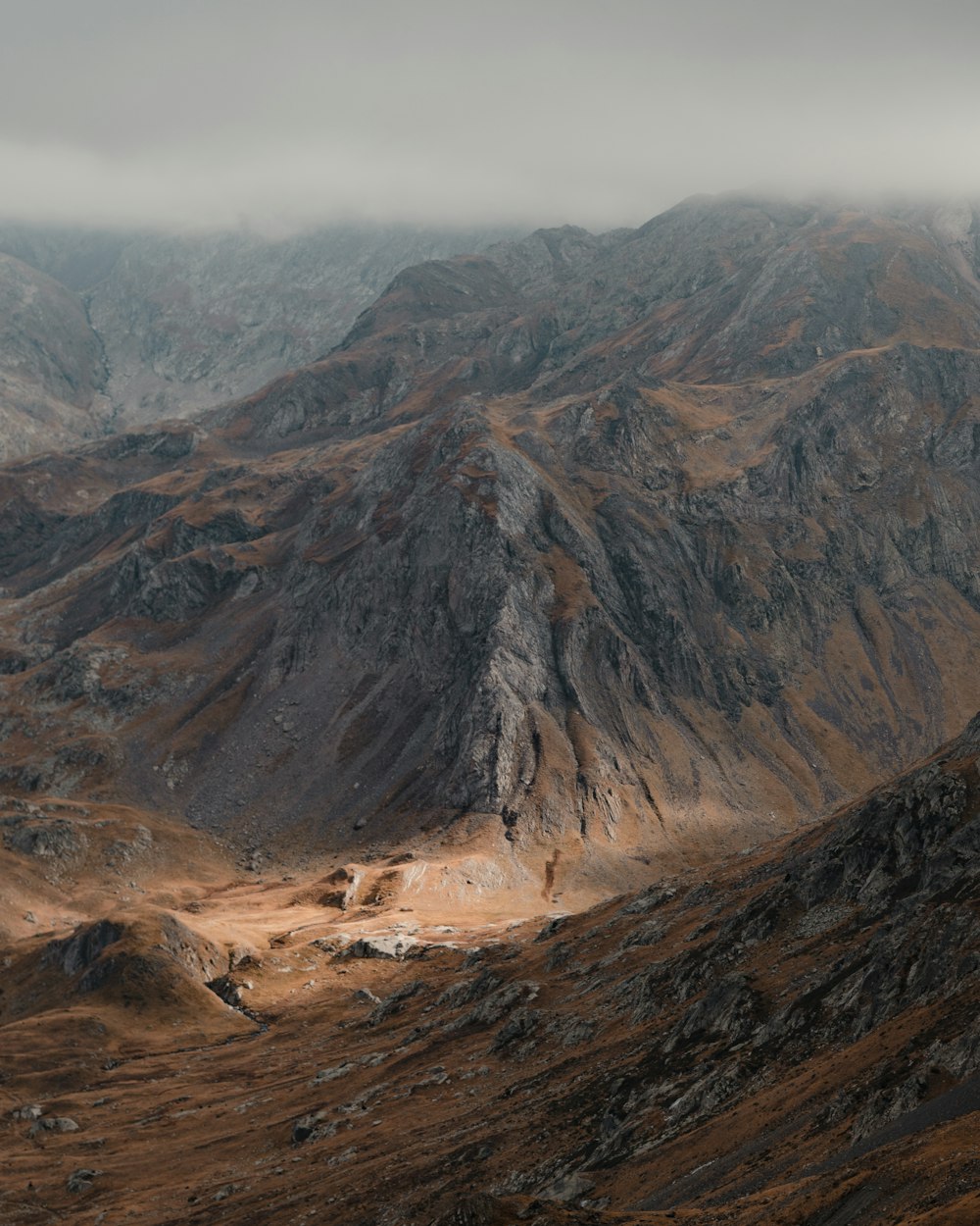 a view of a mountain range in the distance