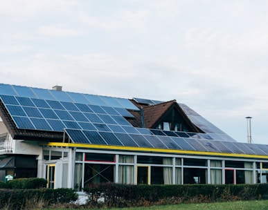 a house with solar panels on the roof