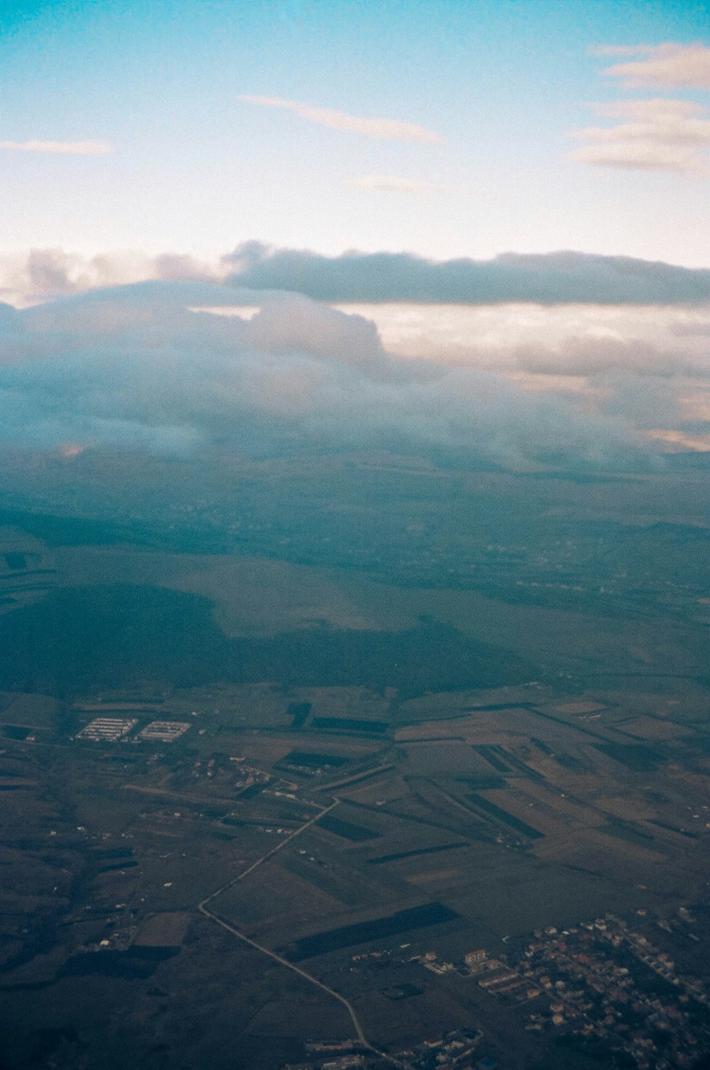 a view of the sky from an airplane